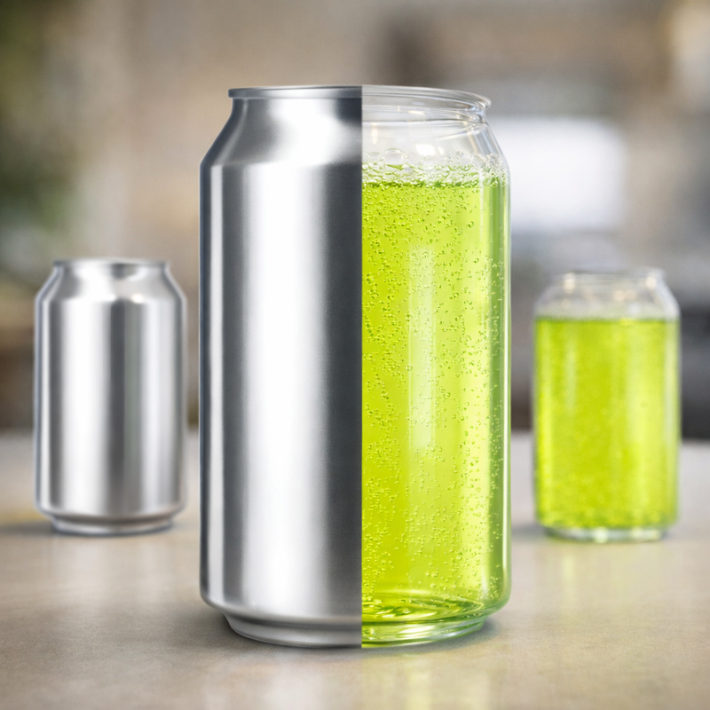 PET cans vs Aluminium cans