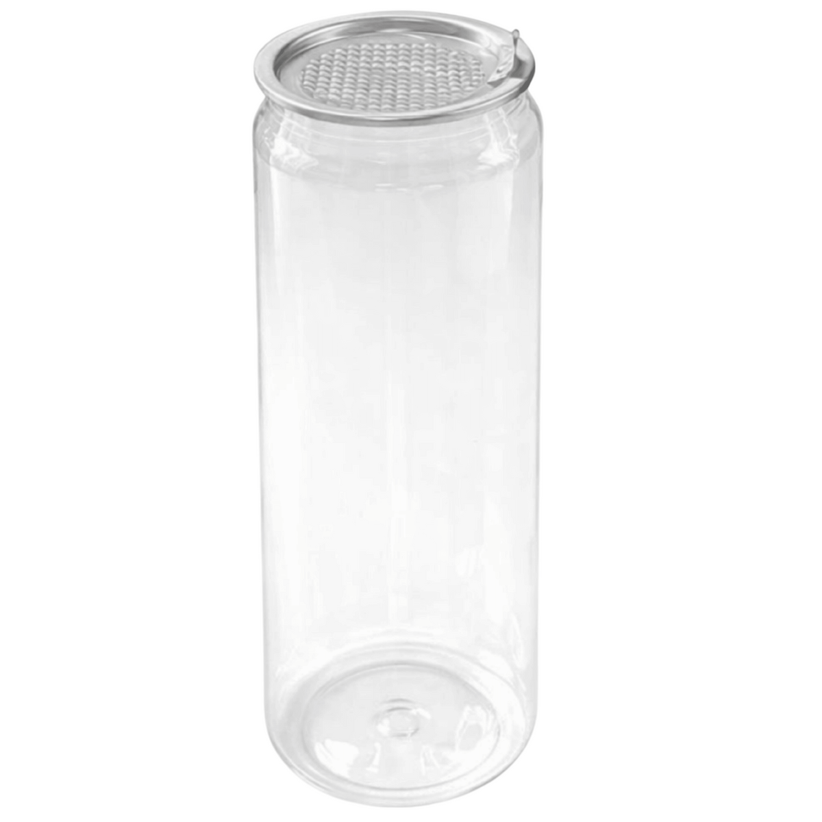 Clear 500ml PET cans with foil lid for beverages, part of a box of 200 PET cans for beverages.