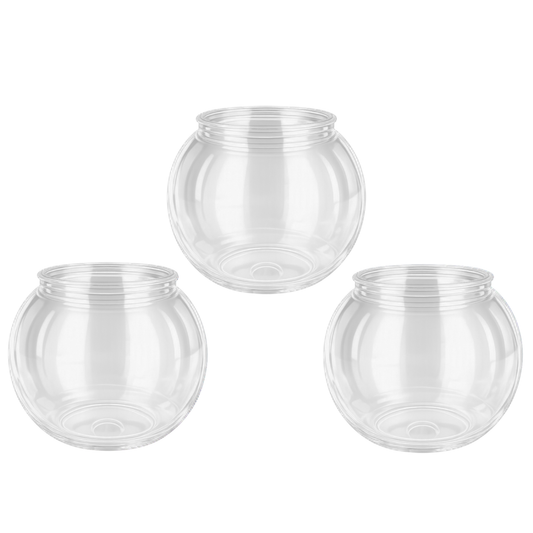 210ml Buzz Ball can, clear globe-shaped PET can with foil lid | Not Soda