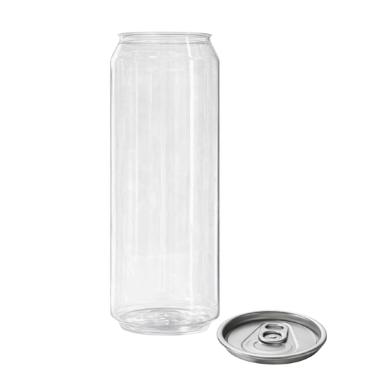 500ml Sealable PET Cans — Box of 200 (Lids Included)